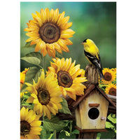 Drapeau chardonnay avec tournesols
